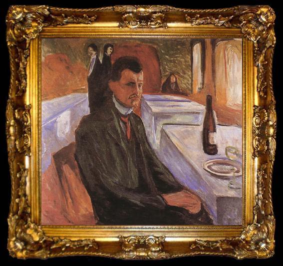 framed  Edvard Munch Self-Portrait, ta009-2